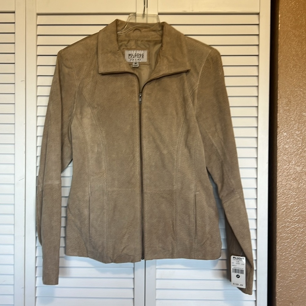 NWT Wilson Women’s Tan Leather Jacket size M